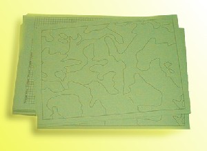 paper with map pattern